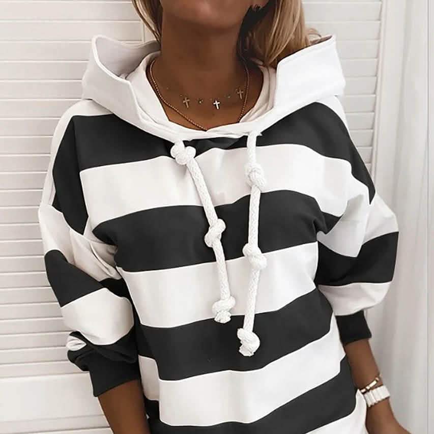 Women's Hoodie Pullover Striped Daily Basic Casual Hoodies DailySale