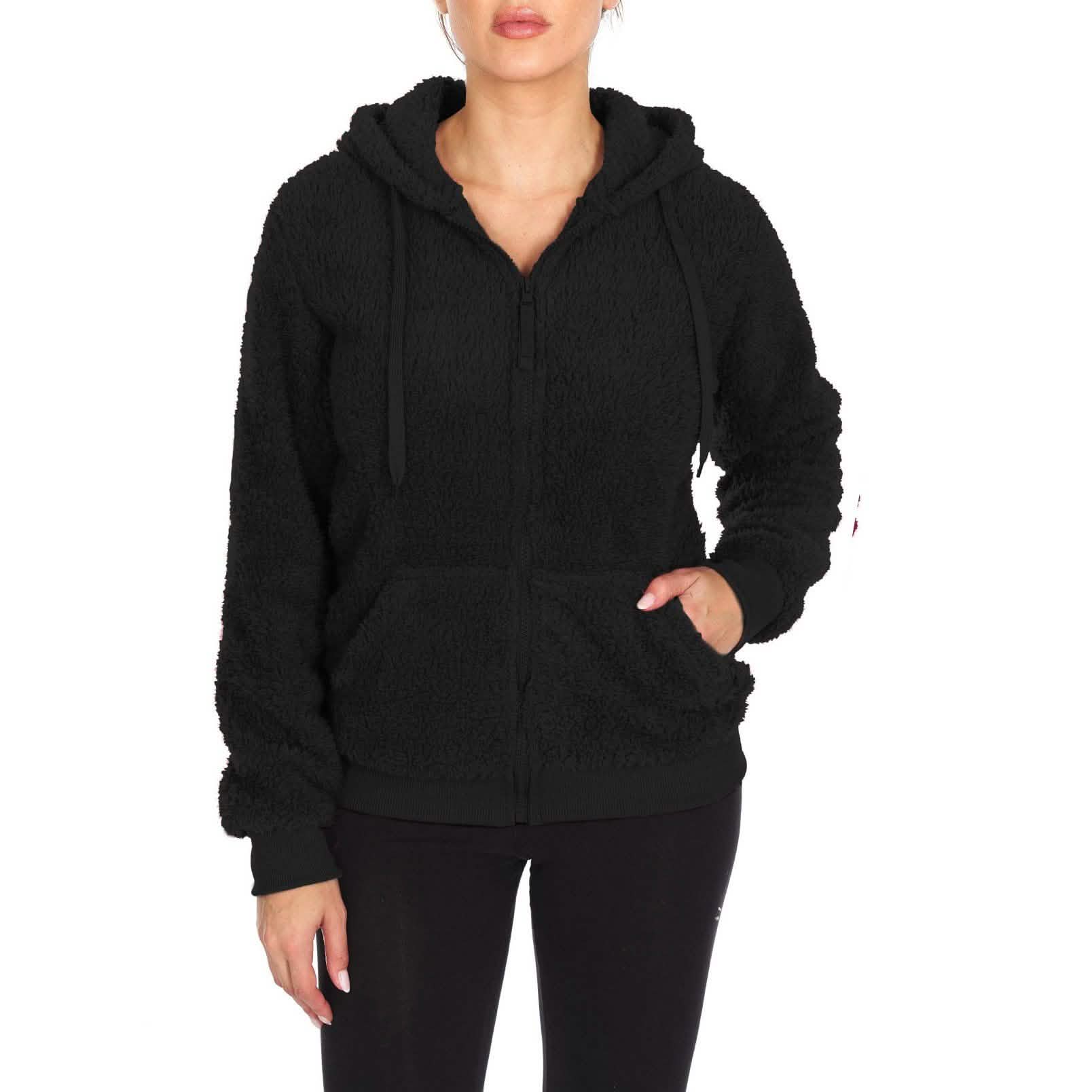 Women's Inner and Outer Sherpa Hoodie Sweatshirt Jacket DailySale