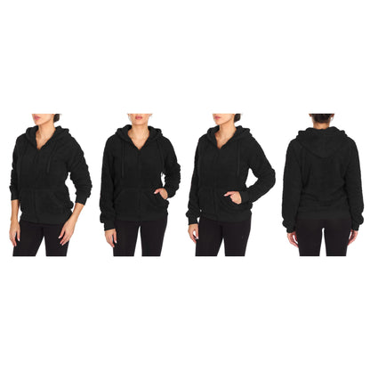 Women's Inner and Outer Sherpa Hoodie Sweatshirt Jacket DailySale