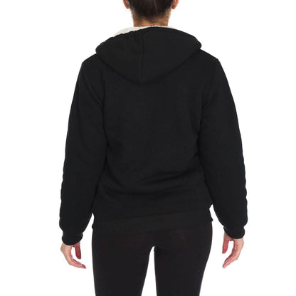 Women's Inner and Outer Sherpa Hoodie Sweatshirt Jacket DailySale