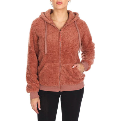 Women's Inner and Outer Sherpa Hoodie Sweatshirt Jacket DailySale