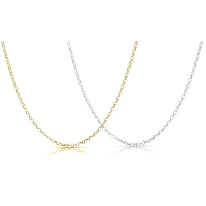 Women's Italian Rolo Link Chain in Solid Sterling Silver DailySale
