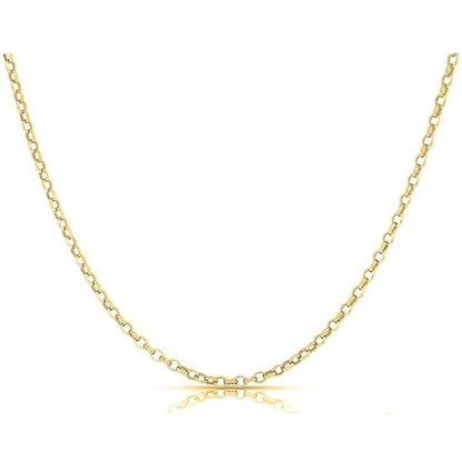 Women's Italian Rolo Link Chain in Solid Sterling Silver DailySale