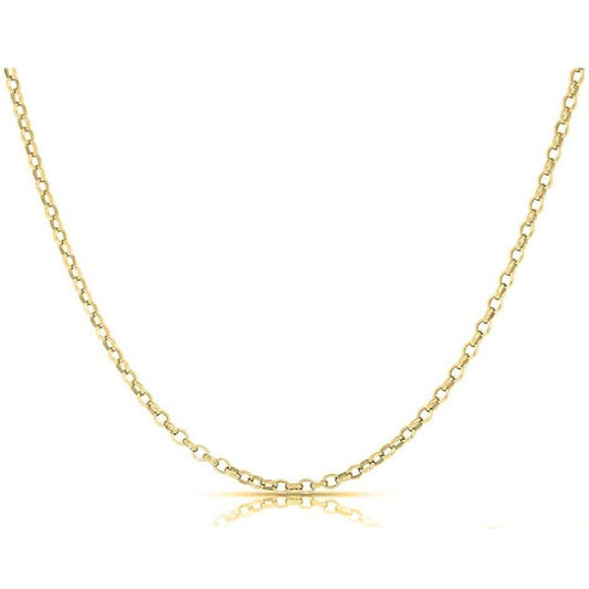 Women's Italian Rolo Link Chain in Solid Sterling Silver DailySale