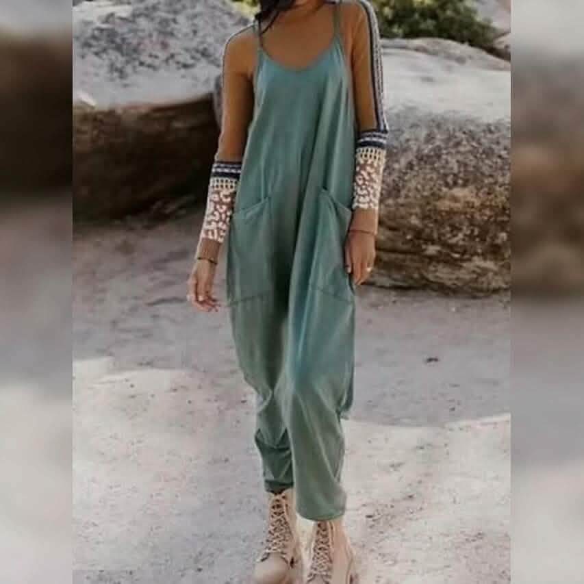 Women's Jumpsuit Maternity Solid Color V Neck Regular Fit Sleeveless DailySale