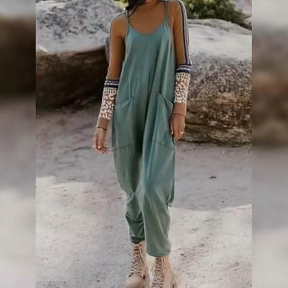 Women's Jumpsuit Maternity Solid Color V Neck Regular Fit Sleeveless DailySale
