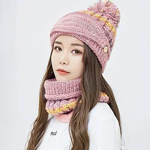 Women's Knitted Hat Scarf Mask Set DailySale