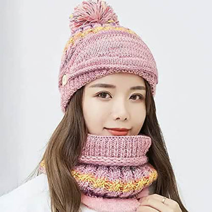 Women's Knitted Hat Scarf Mask Set DailySale
