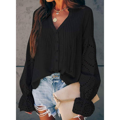 Women's Lace Crochet V-Neck Top DailySale