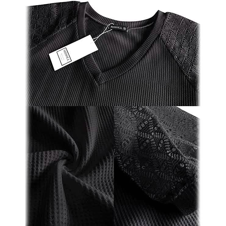 Women's Lace Short Sleeve V-Neck Top DailySale