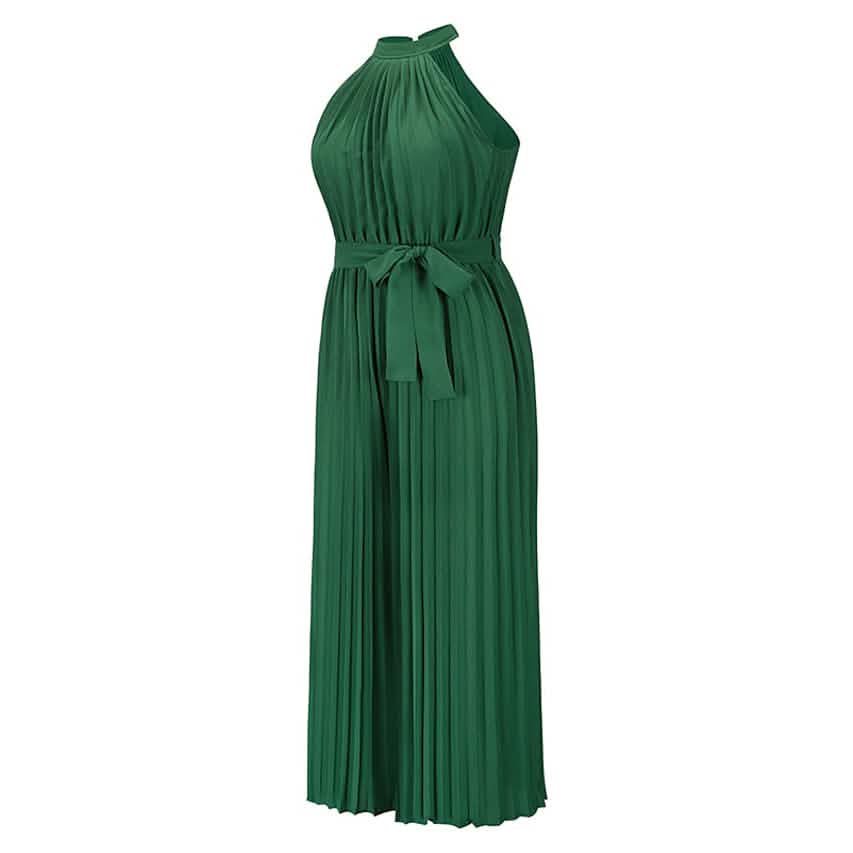 Women's Lace-Up Halter Casual Wide-Leg Jumpsuit DailySale