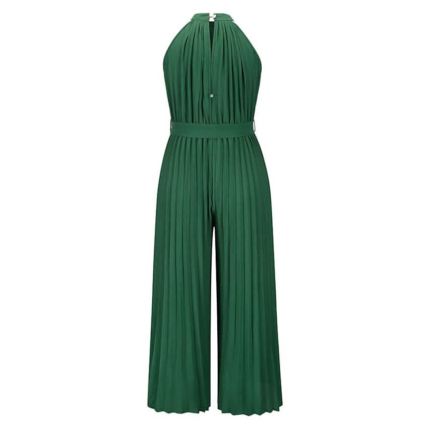 Women's Lace-Up Halter Casual Wide-Leg Jumpsuit DailySale
