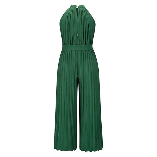 Women's Lace-Up Halter Casual Wide-Leg Jumpsuit DailySale
