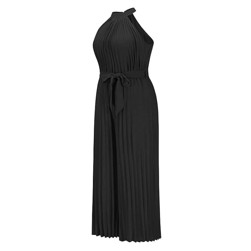 Women's Lace-Up Halter Casual Wide-Leg Jumpsuit DailySale