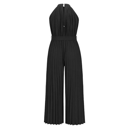 Women's Lace-Up Halter Casual Wide-Leg Jumpsuit DailySale