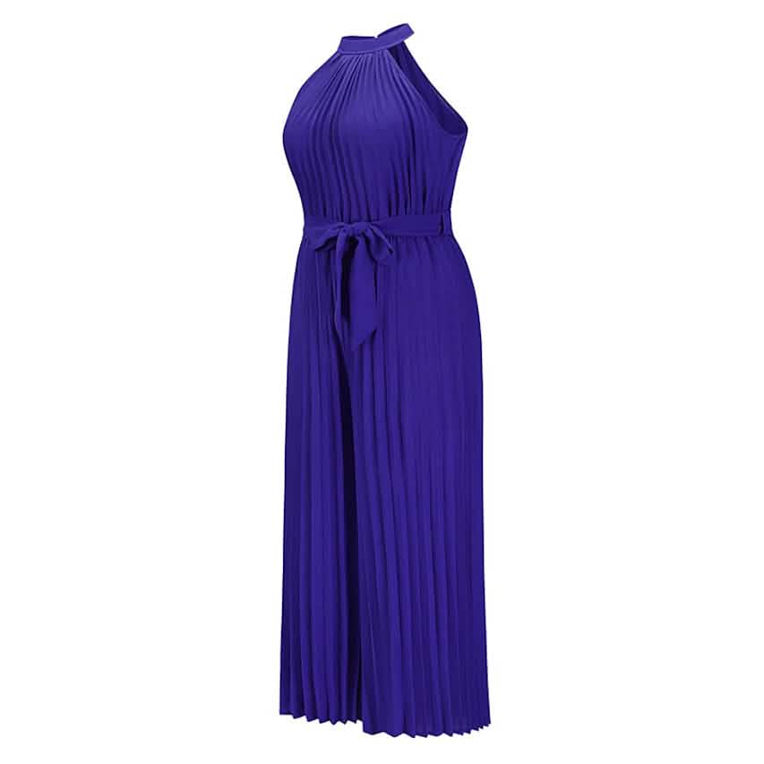 Women's Lace-Up Halter Casual Wide-Leg Jumpsuit DailySale