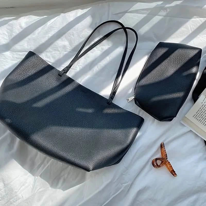 Women's Large Totes PU Leather Shoulder Bag Soft Purse Hobo Handbag Casual Top Handle Bag For Travel Work DailySale