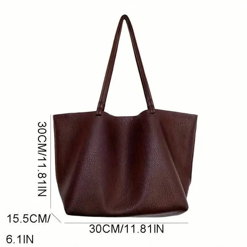 Women's Large Totes PU Leather Shoulder Bag Soft Purse Hobo Handbag Casual Top Handle Bag For Travel Work DailySale