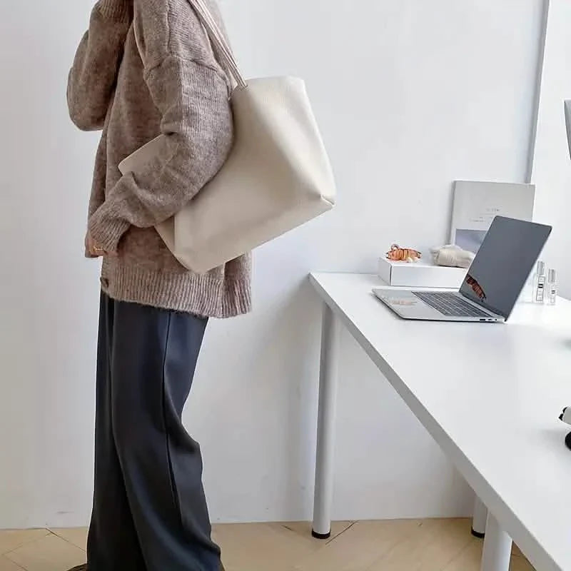Women's Large Totes PU Leather Shoulder Bag Soft Purse Hobo Handbag Casual Top Handle Bag For Travel Work DailySale