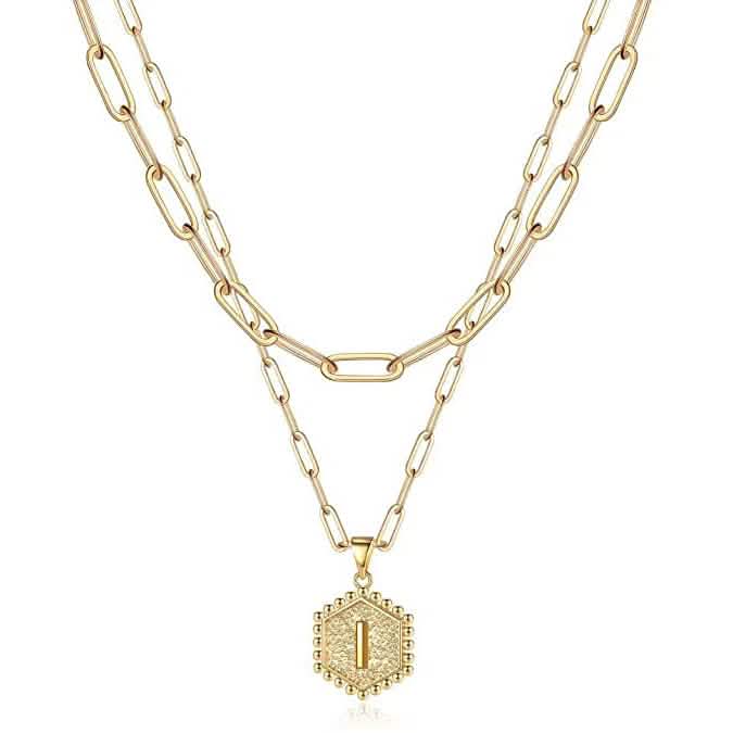 Women's Layered Initial Necklace Letter Pendant DailySale
