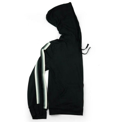 Women's Lightweight Accent Stripes Sweat Shirt Varsity Hoodie DailySale