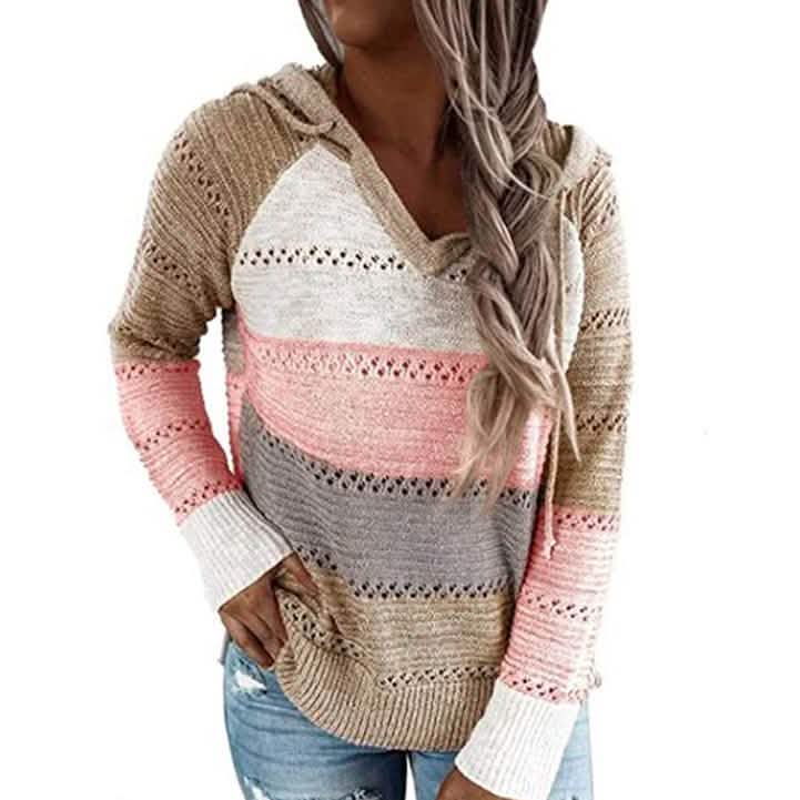 Women's Lightweight and Breathable Knit Hoodie DailySale