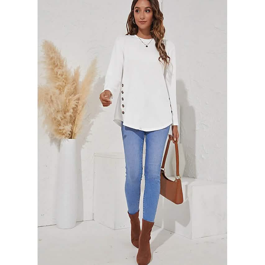 Women's Long Sleeve Crew Neck T-Shirt DailySale