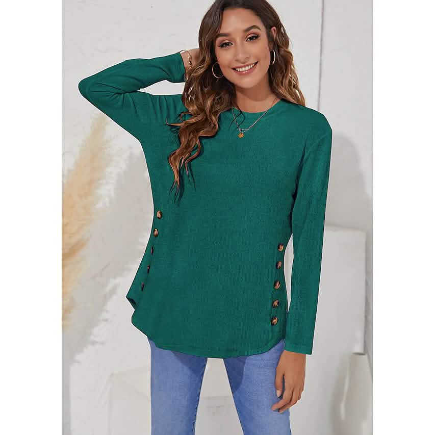 Women's Long Sleeve Crew Neck T-Shirt DailySale