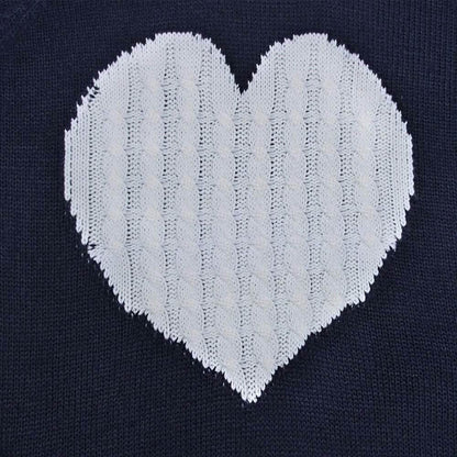 Women's Long Sleeve Crewneck Cute Heart Knitted Sweaters DailySale
