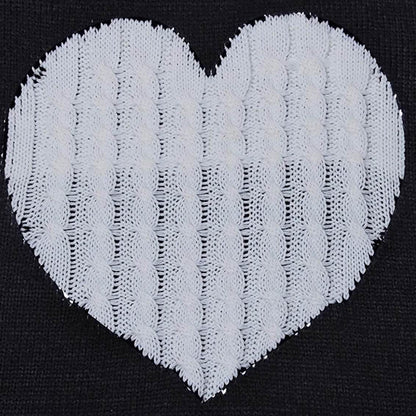 Women's Long Sleeve Crewneck Cute Heart Knitted Sweaters DailySale