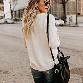 Women's Long Sleeve Crewneck Cute Heart Knitted Sweaters DailySale