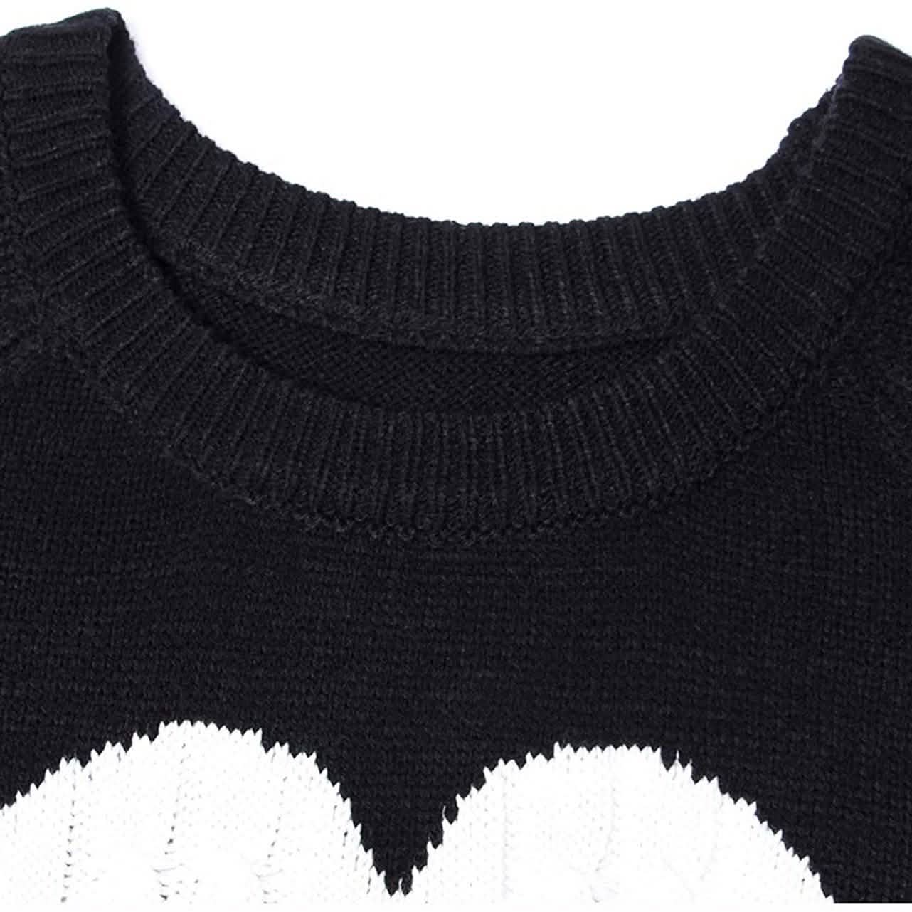 Women's Long Sleeve Crewneck Cute Heart Knitted Sweaters DailySale