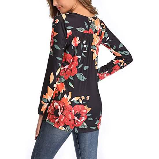 Women's Long Sleeve Flare Tunic Tops DailySale