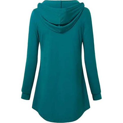 Women's Long Sleeve Hooded Tunic Tops DailySale