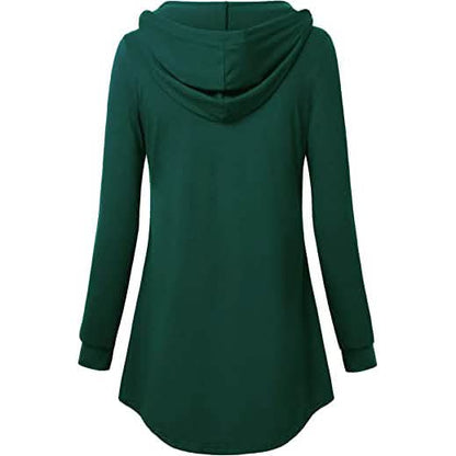 Women's Long Sleeve Hooded Tunic Tops DailySale