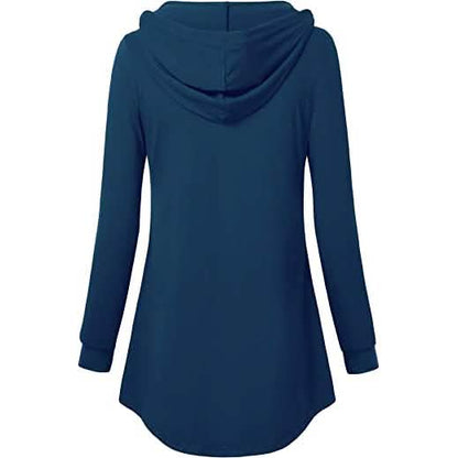 Women's Long Sleeve Hooded Tunic Tops DailySale