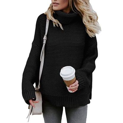 Women's Long Sleeve Knit Pullover Chunky Turtleneck Sweater Top DailySale