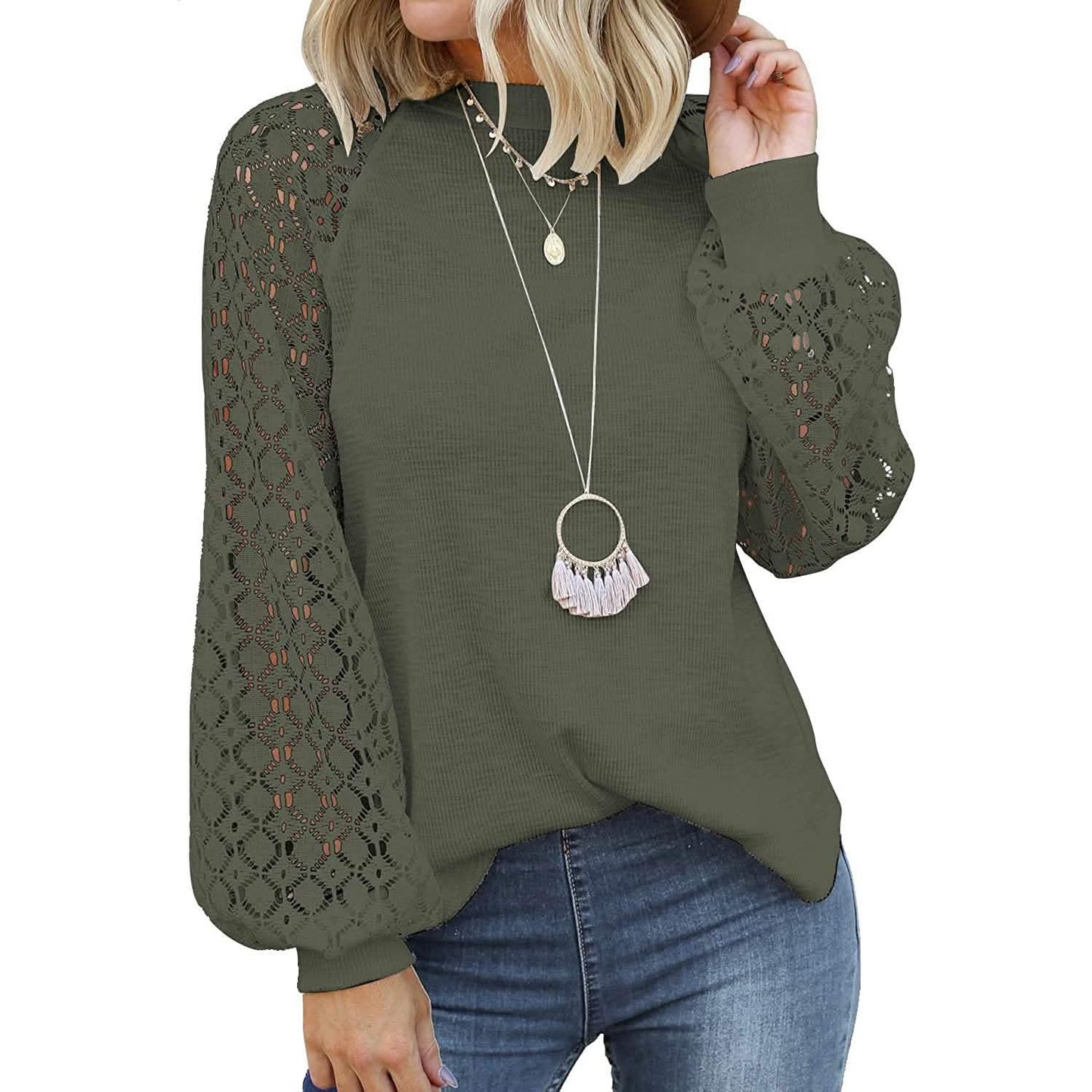 Women's Long Sleeve Lace Top DailySale