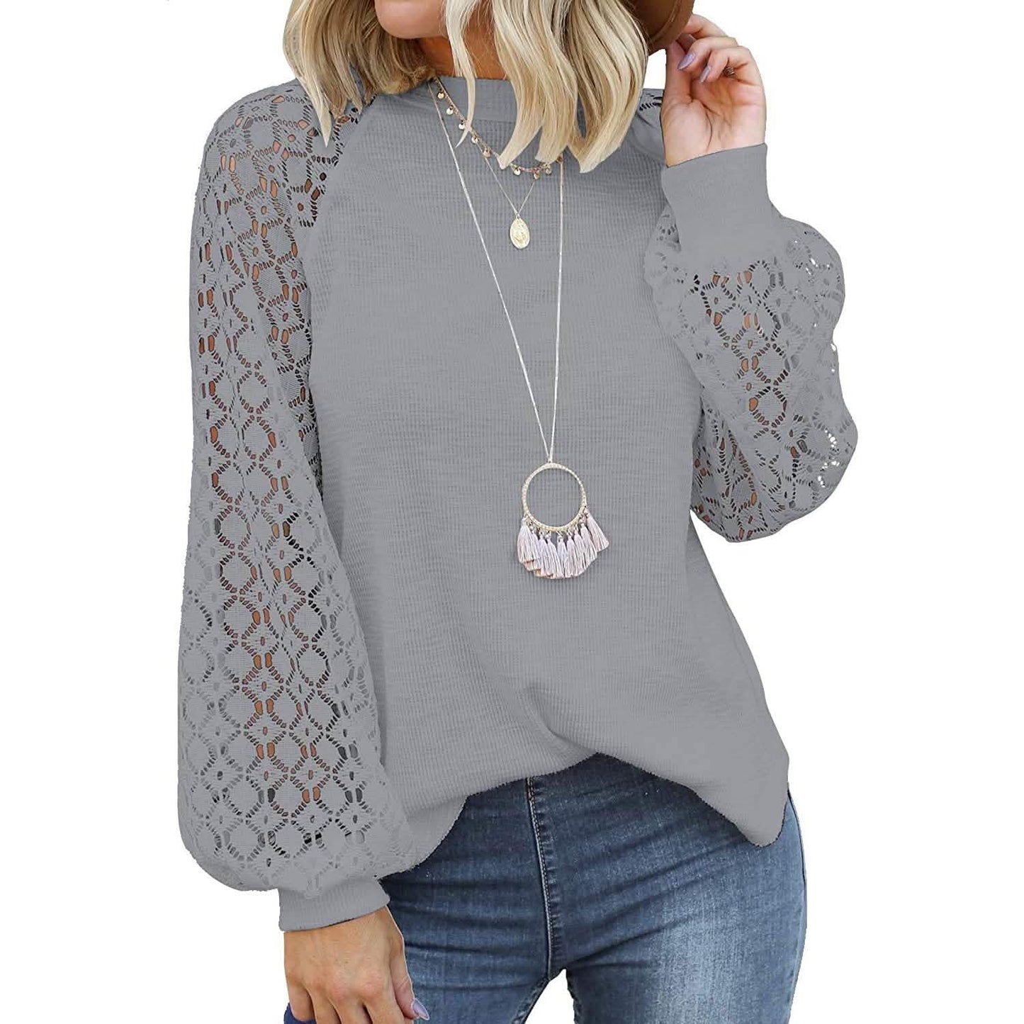 Women's Long Sleeve Lace Top DailySale