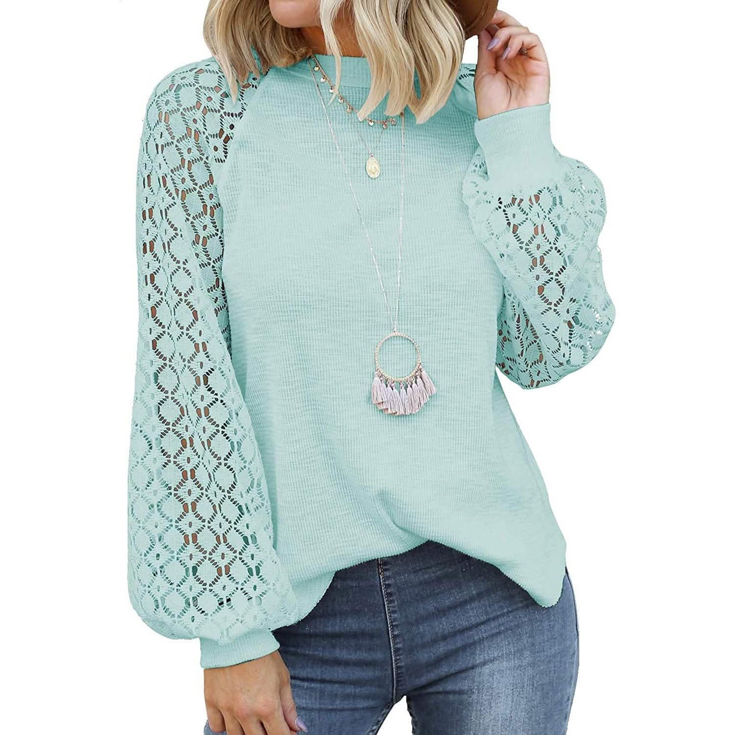 Women's Long Sleeve Lace Top DailySale