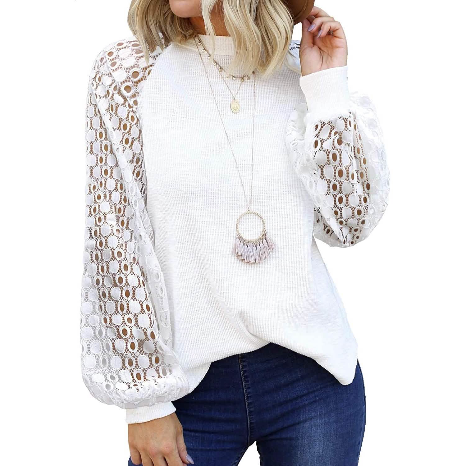 Women's Long Sleeve Lace Top DailySale