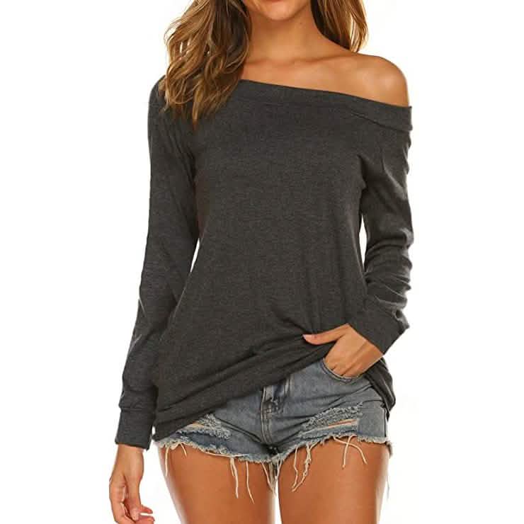 Women's Long Sleeve Off Shoulder Top DailySale
