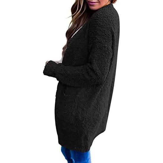 Women's Long Sleeve Soft Chunky Knit Sweater Coat DailySale
