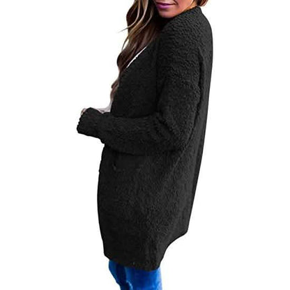 Women's Long Sleeve Soft Chunky Knit Sweater Coat DailySale