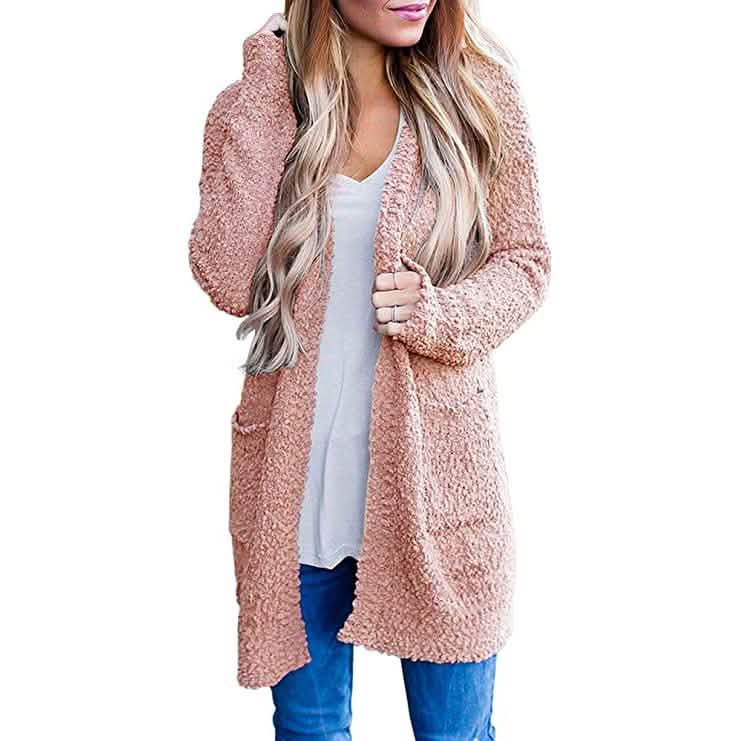 Women's Long Sleeve Soft Chunky Knit Sweater Coat DailySale