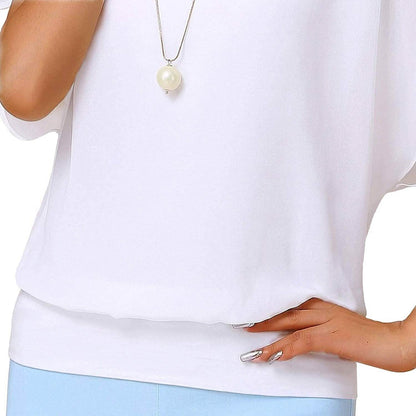 Women's Loose Casual Short Sleeve Chiffon Top T-Shirt Blouse DailySale