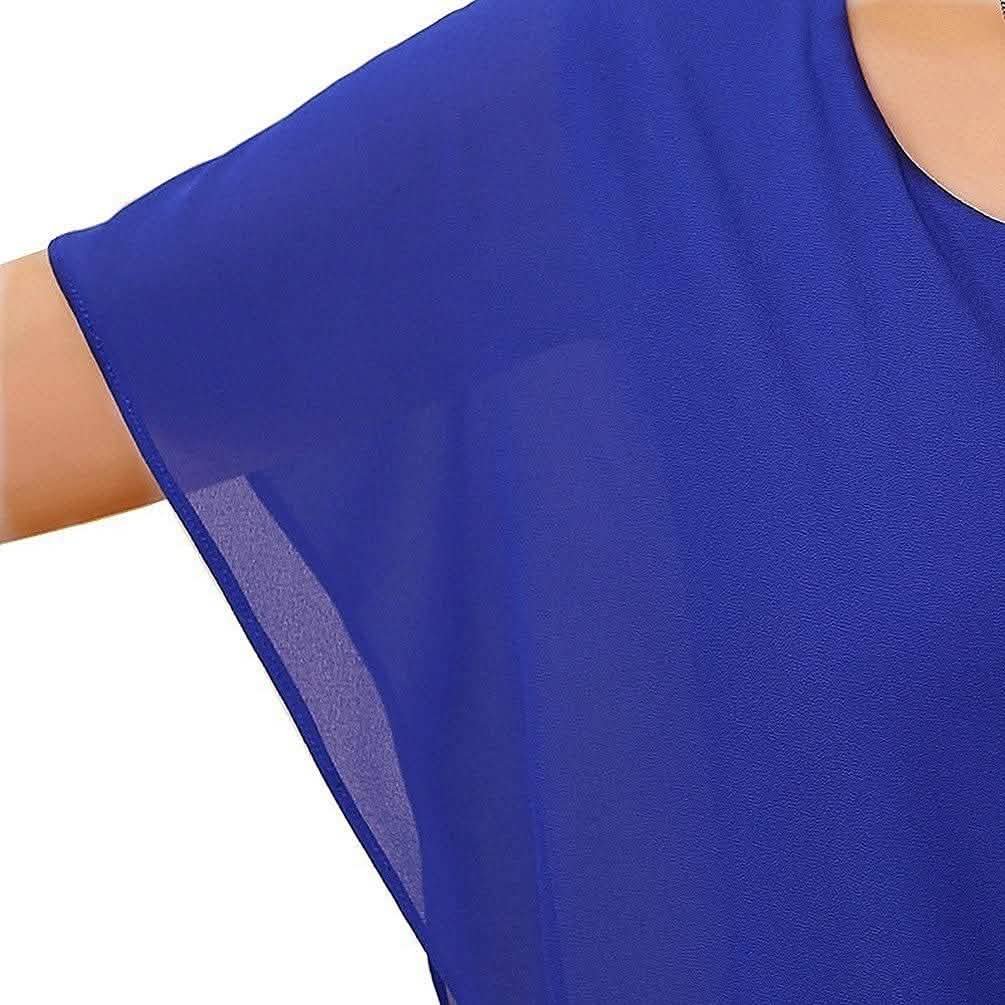 Women's Loose Casual Short Sleeve Chiffon Top T-Shirt Blouse DailySale