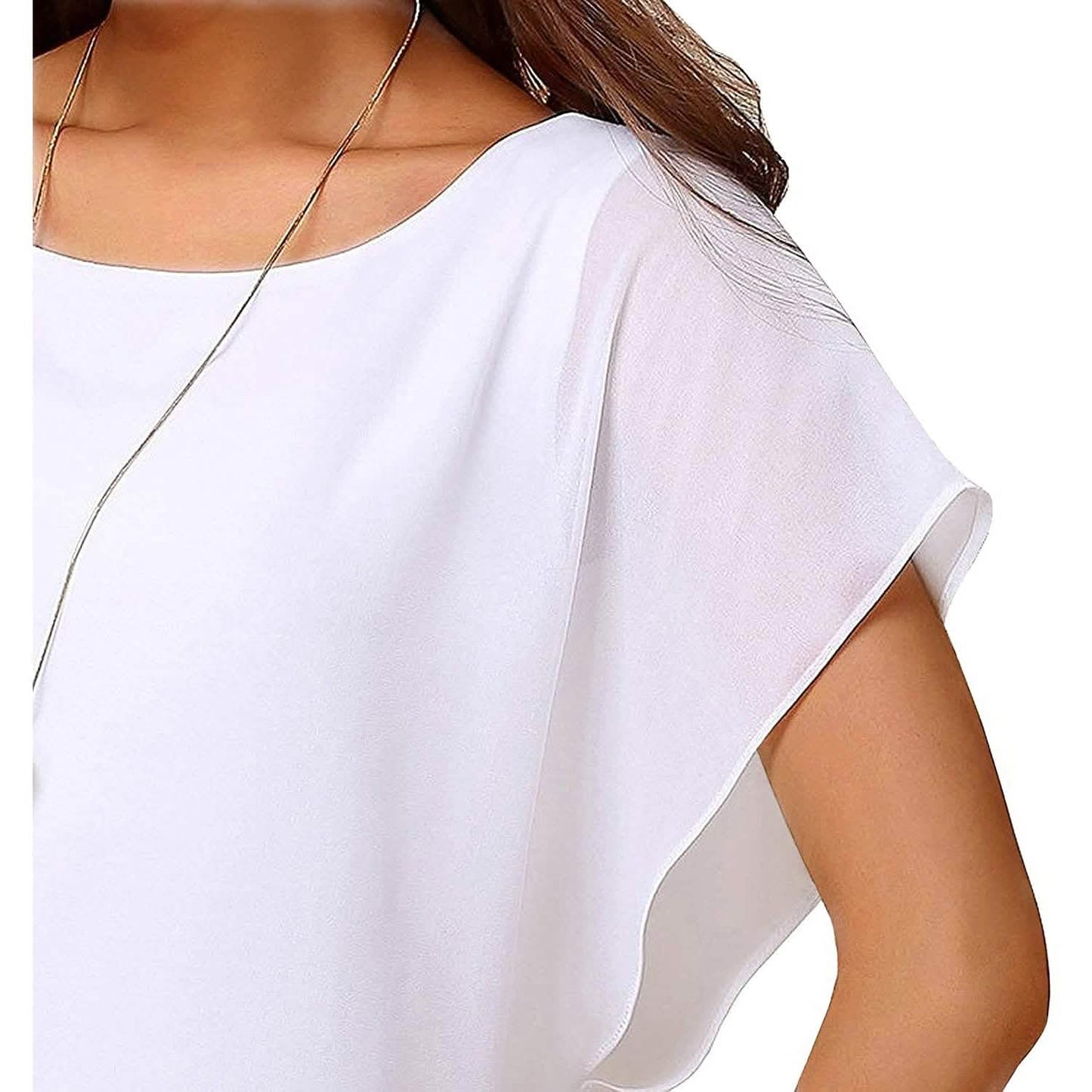 Women's Loose Casual Short Sleeve Chiffon Top T-Shirt Blouse DailySale