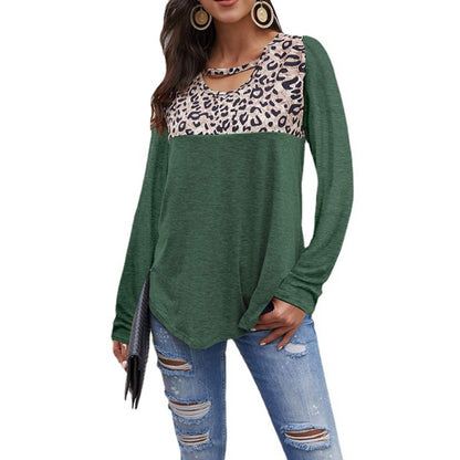 Womens Loose Tops Long Sleeve Tunic Color Block Casual Shirts DailySale