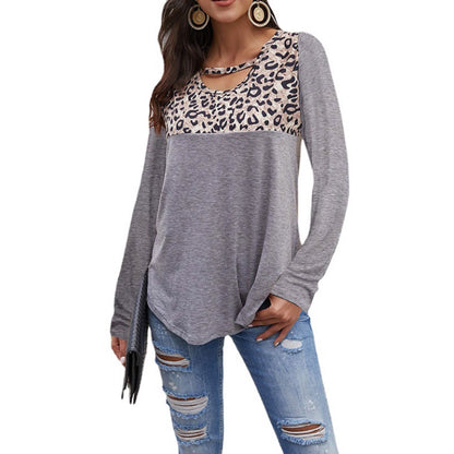 Womens Loose Tops Long Sleeve Tunic Color Block Casual Shirts DailySale